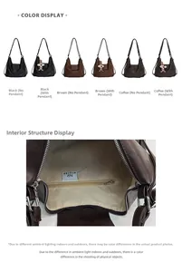 Detail view of large tote bag interior featuring zipper pocket and brand inner lining