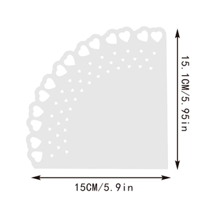 White laser-cut heart pattern paper lace confetti cone for wedding DIY decoration