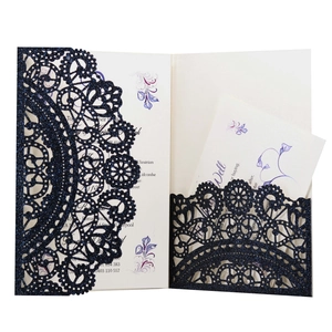 Elegant Laser Cut Wedding Invitations Glitter Hollow Floral Invitation Cards With Inner Sheets And Envelopes For Marriage Party