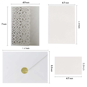 Laser cut floral wedding invitation suite with silver grey pocket and gold wax seal