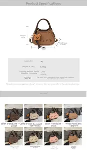 Guida alle taglie dettagliata e varianti di colore per la borsa a gatto in pelle PU