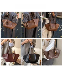 Collage of chic tote bags in various colors showing style and capacity on models
