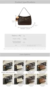 Spécifications techniques et variantes de couleurs pour grand sac cabas en cuir PU