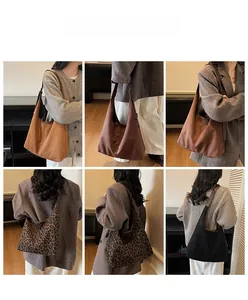 Hobo style shoulder bag shown from various side and back angles on a model in daily life