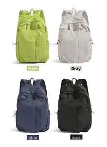 Waterproof grid fabric backpacks in four colors including green, grey, blue and black
