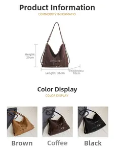 Guide des dimensions de ce sac bandoulière punk avec mesures de longueur et hauteur