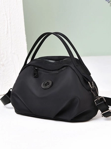 Women Nylon Crossbody Bag Fashion Casual Solid Color Shell Shoulder Bag Large Capacity Handbag With Adjustable Strap For Lady