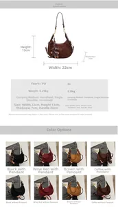 Spécifications détaillées de taille du sac hobo en suédine avec breloque d'ours
