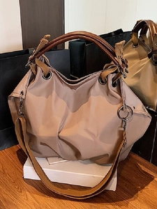 Large Capacity Oxford Cloth Tote Bag Retro Workwear Shoulder Crossbody Bag For Women Casual Commuting School Travel Handbag