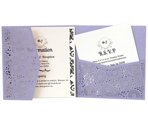Elegant Laser Cut Wedding Invitations Artificial Pearl Paper Hollow Floral Invitation Cards For Wedding Party Banquet Engagement Ceremony