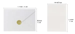 Detailed size guide for laser-cut wedding invitation envelope and inner card insert