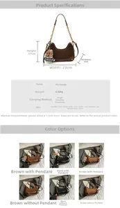 Detailed size specifications and color selection for vintage leather crossbody bag