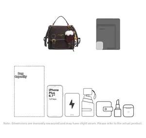 Detailansicht grauer Vintage-Rucksack mit Kontrastnähten und Kapazitätssymbolen