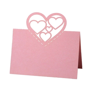 Heart Laser Cut Place Cards Pearlescent Paper Table Name Seat Cards For Wedding Banquet Party Elegant Table Decor