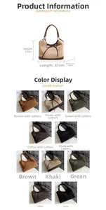Detailed dimensions of faux suede bow hobo bag and color options showcase