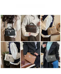 Collage of six chic crossbody bags showing multiple colors and daily styling options