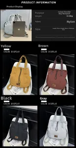 Detailed size 39x36x15cm guide with color variants for lightweight nylon drawstring backpack