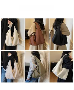 Hobo shoulder bag collection in diverse colors shown on models for daily commute