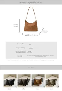 Detailed size specifications and weight information for the faux suede minimalist tote bag