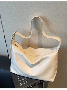 Grande borsa tote minimalista bianco crema in pelle opaca per lo stile quotidiano d'ufficio