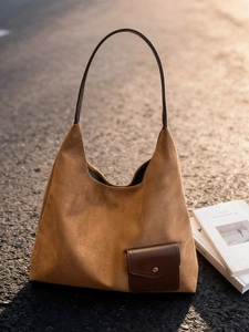 Borsa Tote Grande Vintage In Pelle PU Opaca Borsa A Tracolla Retro Donna Con Tasca Esterna Fibbia In Metallo Pendolarismo