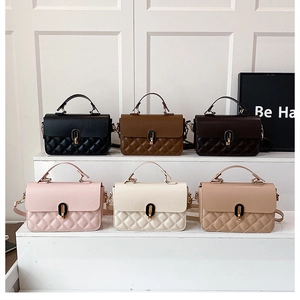 Group collection of vintage quilted handbags in six different elegant colors
