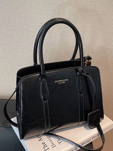Vintage PU Leather Tote Bag Large Capacity Oil Wax Texture Shoulder Crossbody Bag For Women Daily Work Shopping Handbag