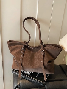 Sac Fourre-Tout en Cuir PU Grande Capacité Vintage pour Femmes Mode Rétro Urbain Navetteur Sac à Épaule Souple Imprimé