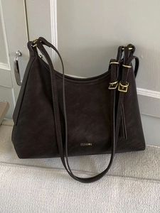Women Vintage PU Leather Shoulder Bag Large Capacity Dumpling Hobo Bag Casual Crossbody Bag Solid Color Daily Tote Purse