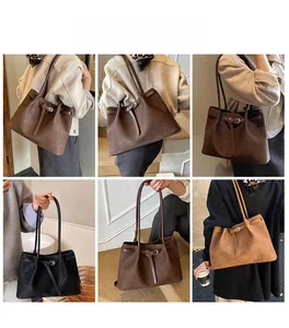 Collage of chic woven tote bags in multiple colors shown on models for daily use