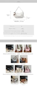 Spécifications de taille pour grand sac cabas en cuir PU avec rivets papillon élégants