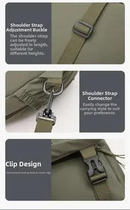 Detail of durable metal adjustment buckles and quick-release clips on the backpack