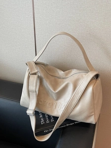 Women Large Capacity PU Leather Crossbody Tote Bag Fashion Letter Embossed Shoulder Bag Casual Travel Handbag For Office Commute