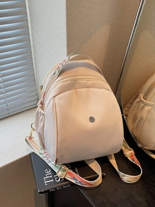 Zaino in Tessuto Moda Donna Con Spalline Ricamate Colorate Zaino da Viaggio Casual Leggero Borsa da Scuola Grande Capacità