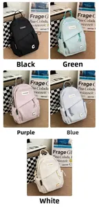 Detailed collage showcasing various colors of large capacity casual nylon crossbody bags