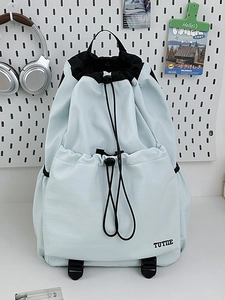 Lightweight Water-Repellent Nylon Drawstring Backpack Casual Outdoor Travel Daypack Large Capacity School Bag for Men Women