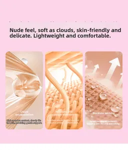 Close-up of moisture-wicking nude-feel fabric with high-stretch spandex for yoga pants
