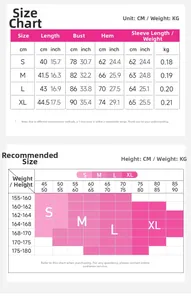 Tableau des tailles détaillé avec mesures pour veste de sport zippée de yoga femme