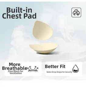Coussinets amovibles en maille fine respirante pour haut de yoga et sport