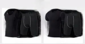 Mens compression sports shorts and tops with high elasticity and quick-dry stitching detail
