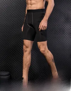 Men's compression shorts featuring breathable fabric and elastic waistband for fitness