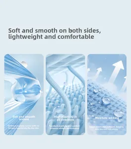 Detail of high-elasticity, breathable blue yoga fabric with moisture-wicking technology