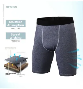 Men's compression sports shorts showing moisture-wicking fabric and breathable layer details