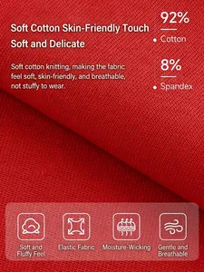 Breathable red yoga tank top made of 92% cotton and 8% spandex soft stretch fabric