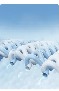 Makro-3D-Rendering von atmungsaktivem Hohlfasergewebe mit kühlender Wärmeleitfähigkeit