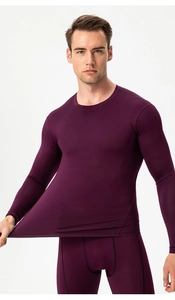 Men's purple compression suit featuring high-elasticity fabric and reinforced flatlock seams