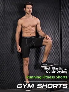 Macro detail of high-elasticity quick-dry compression shorts for pro athletic training