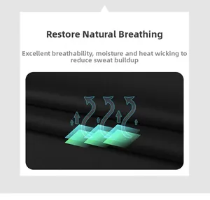 Breathable high-performance fabric detail showing moisture-wicking and quick-dry airflow