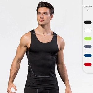 Men's Professional Compression Tank Top Quick Dry Elastic Sports Vest For Gym Fitness Basketball Training Sleeveless Top