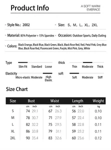 Guide des tailles pour débardeur de sport femme avec mesures S-2XL et détails du tissu pro